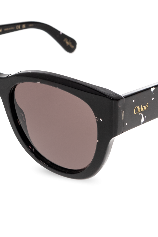 Black Logo Engraved Sunglasses Chloé Vitkac Gb 4192